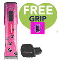 Load image into Gallery viewer, Pink Paws Saphir Cordless Clipper One Battery with Free Grip by Heiniger