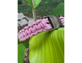 Load image into Gallery viewer, Cobra Braid in Pink & White Stripes - Handmade Dog Collar - Southlake Paws