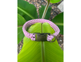 Load image into Gallery viewer, Cobra Braid in Pink & White Stripes - Handmade Dog Collar - Southlake Paws