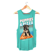 Puppies & Pizza  | Puppies Soft Women's Sleeveless Tank