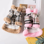 Plaid Dog Dress Coat