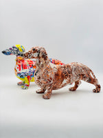 Pop Art Dachshund Dog Sculpture