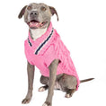 Load image into Gallery viewer, Preppy Pink Cable Knit Dog Sweater