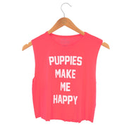 Puppies Make Me Happy | Crop Top Gift For Dog Lovers