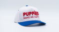 Load image into Gallery viewer, Puppies Make Me Happy Red, White & Blue | 3D Puff Snapback Hat | Gift for Dog Owner