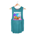 Load image into Gallery viewer, Puppies & Yoga OG Sleeveless Tank Top | Gift for Dog Moms