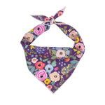 Purple Flower Dog Bandana