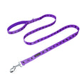 Load image into Gallery viewer, EcoBark Purple Dog Leash- Padded Comfort Grip Leash Dog Pattern - 4ft, 5ft, and 6ft for XS, Small, and Medium Dogs
