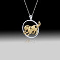 Load image into Gallery viewer, Playful Soul Dog Necklace- 925 Sterling Silver Two Tone