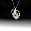 Load image into Gallery viewer, Boy and Dog Necklace- 925 Sterling Silver Two Tone Piece
