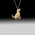 Load image into Gallery viewer, Howling Dog Necklace- Sterling Silver 18k Gold Plated