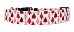 Red Christmas Trees Dog Collar