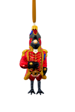 Cardinal Founding Feather Glass Ornament