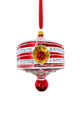 Load image into Gallery viewer, Red Harlequin Lantern Glass Ornament - Southlake Paws