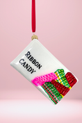 Load image into Gallery viewer, Ribbon Candy Box Glass Ornament - Southlake Paws
