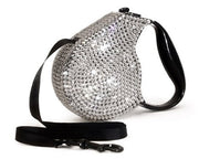 Parisian Pet 'Crystal Retractable Leash Silver' for Dogs & Cats – Durable, Stylish 16-Foot Leash with Comfortable Grip