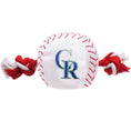 Load image into Gallery viewer, Colorado Rockies Nylon Baseball Rope Toy
