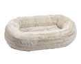 Load image into Gallery viewer, Bowsers Soft Textures Calming Donut Dog Bed in arctica