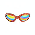 Load image into Gallery viewer, K9 Sport Shades by Southlake Paws, featuring colorful mirrored lenses and a red frame designed for dogs.