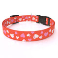 Load image into Gallery viewer, Personalized Red Hearts Dog Collar