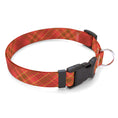 Load image into Gallery viewer, Personalized Red Kilt Plaid Dog Collar