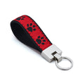 Load image into Gallery viewer, Red and Black Paw Key Ring