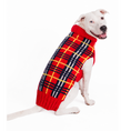Load image into Gallery viewer, Red Tartan Plaid Dog Sweater