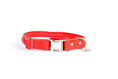 Load image into Gallery viewer, Rolled Style Red Leather Quick-Release Dog Collar