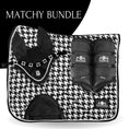 Load image into Gallery viewer, B&W - Herringbone Saddle Pad Set