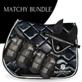 Load image into Gallery viewer, B&W - Black Saddle Pad Set