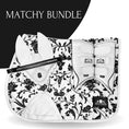 Load image into Gallery viewer, B&W - Floral Saddle Pad Set