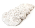 Load image into Gallery viewer, PupRug™ Runner Faux Fur Memory Foam Dog Bed - Curve White with Brown Accents