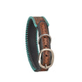 Load image into Gallery viewer, Full bloom Hand-Tooled Leather Dog Collar