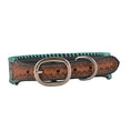 Load image into Gallery viewer, Full bloom Hand-Tooled Leather Dog Collar