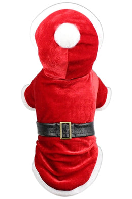 Parisian Pet 'Santa Claus Hoodie' for Dogs and Cats, Dog Christmas Holiday Apparel, Red