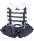Load image into Gallery viewer, Parisian Pet 'Preppy Girl Dress' Dog & Cat Shirt – Designer Comfortable Pet Apparel – Dark Blue -Valentine's Day