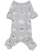 Parisian Pet 'Grey Sheep' Pajama for Dogs & Cats, Designer Pet Sleepwear, Cozy Dog Pajama Set, Grey