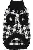 Load image into Gallery viewer, Parisian Pet 'Buffalo Checkered Sweater - Deer' for Dogs and Cats - Cozy, Stylish Winter Apparel in Classic White and Black