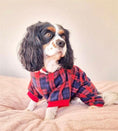Load image into Gallery viewer, Parisian Pet 'Scottish Pajama' for Dogs & Cats, Cozy Pet Pajama Set, Red/Blue Plaid
