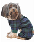 Load image into Gallery viewer, Parisian Pet 'Scottish Pajama Green & Blue Plaid' for Dogs & Cats, Designer Pet Sleepwear, Cozy Dog Pajama Set-Saint Patrick's Day