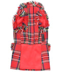 Load image into Gallery viewer, Parisian Pet 'Tartan Fringe Dress' Dog & Cat Shirt – Elegant Holiday Dog Dress – Red-Valentine's Day