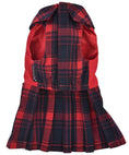 Load image into Gallery viewer, Parisian Pet 'Scottish Pleated Dress' for Dogs and Cats, Holiday Apparel, Red and Blue