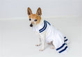 Load image into Gallery viewer, Parisian Pet 'Sailor Dress' Dog & Cat Shirt – Nautical Pet Apparel, Stylish & Comfortable – White & Blue