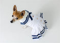 Load image into Gallery viewer, Parisian Pet 'Sailor Dress' Dog & Cat Shirt – Nautical Pet Apparel, Stylish & Comfortable – White & Blue