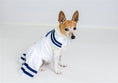Load image into Gallery viewer, Parisian Pet 'Sailor Dress' Dog & Cat Shirt – Nautical Pet Apparel, Stylish & Comfortable – White & Blue
