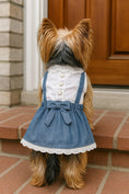 Load image into Gallery viewer, Parisian Pet 'Chambray Overall Dress' for Dogs and Cats, Designer Denim, Lightweight Summer Outfit, Blue