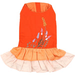 Parisian Pet 'Color Block Garden Dress' for Dogs and Cats, Comfortable and Stylish, Summer Outfit, Orange