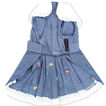 Load image into Gallery viewer, Parisian Pet 'Prairie Dress' for Dogs and Cats, Floral Design, Comfortable Lightweight Outfit, Denim & White