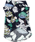 Load image into Gallery viewer, Parisian Pet 'Palm Leaves' Dog & Cat T-Shirt – Trendy Tropical Summer Pet Clothing, Comfortable & Lightweight - Blue & White