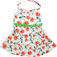 Load image into Gallery viewer, Parisian Pet 'Red Poppies Boho Dress' Dog & Cat T-shirt – Adjustable Floral Pet Dress, Perfect for Summer - Red, White, Green-Valentine's Day